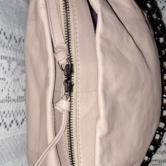 Cream and Silver Shoulder Bag with Textured Finish and Dual Straps - Picture 2 of 11